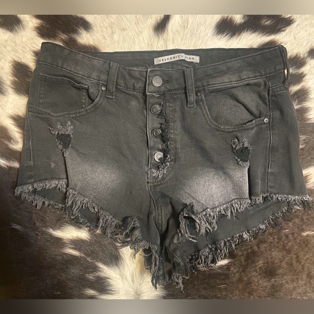 Black Jean Shorts